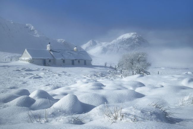 Barbara Jones | Blackrock Cottage in Winter Glencoe Scotland