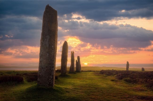 Barbara Jones | Ring of Brodgar Sunset  Orkney  Isles Scotland