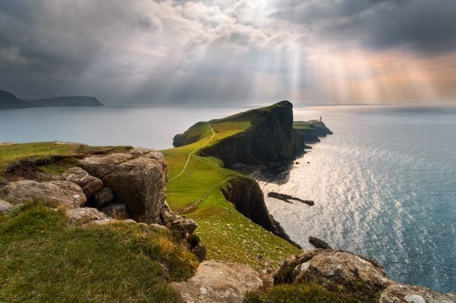 Barbara Jones | Neist Point Sunbeams Isle of Skye Scotland.