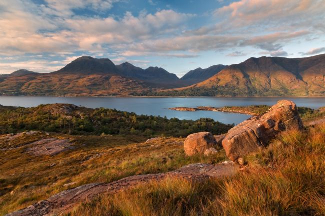 Barbara Jones | Beinn Alligin across Upper Loch Torridon Scottish Highlands.