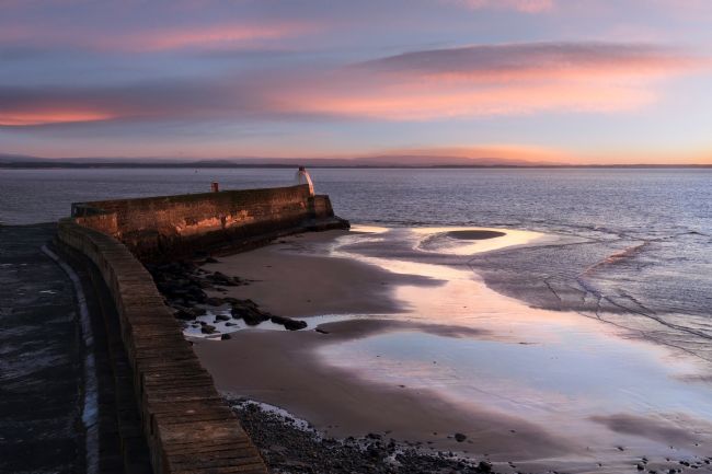 Barbara Jones | Burghead Breakwater at Sunset Moray Scotland