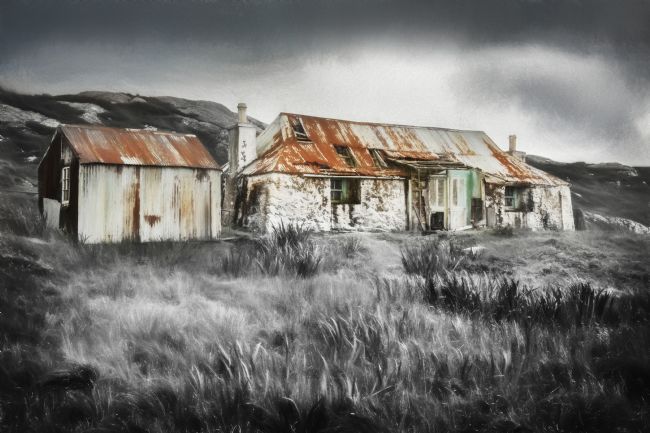 Barbara Jones | Cottage Ruin Loch Fhionnsabaigh Isle of Harris