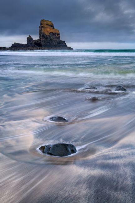 Barbara Jones | Talisker Beach Wave Patterns Isle of Skye Scotland.