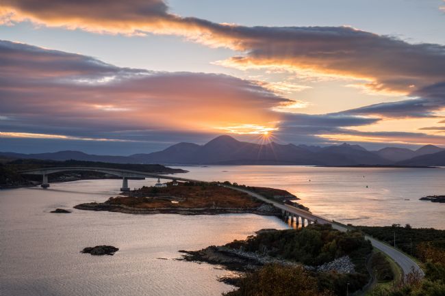 Barbara Jones | Skye Bridge Sunset from The Plock Lochalsh Scotland.