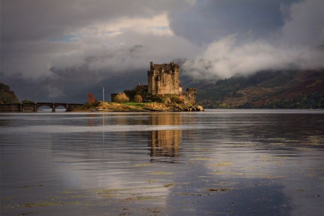 Barbara Jones | Eilean Donan Castle and Misty Loch Duich Scotland.