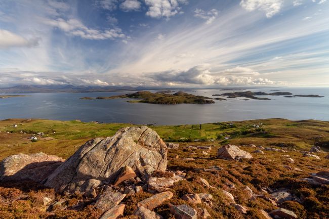Barbara Jones | Summer Isles from Hill of the Fairies Coigach Scotland.