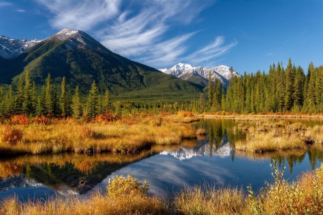 Barbara Jones | Vermillion Lakes in Autumn  Banff  Alberta Canada