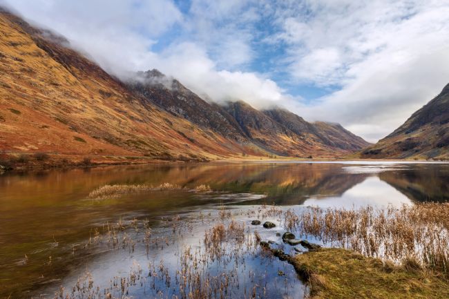 Barbara Jones | Glen Coe Loch Achtriochtan in Autumn Scotland.