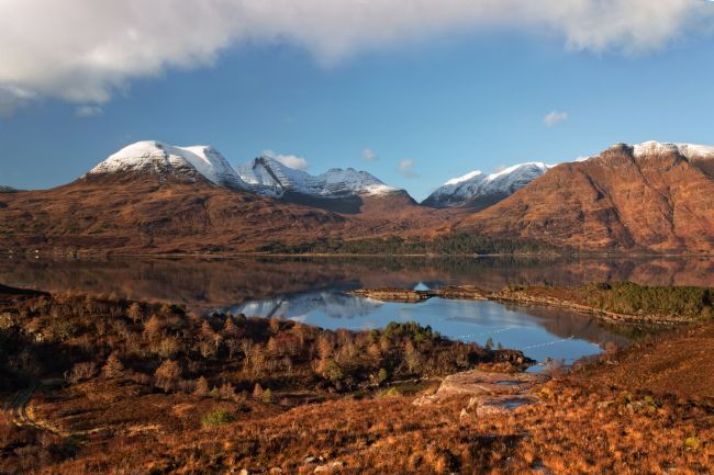Barbara Jones | Beinn Alligin in Late Winter Upper Loch Torridon Scotland.