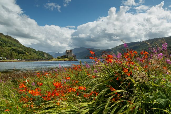 Barbara Jones | Eilean Donan in late Summer Loch Duich Scotland.