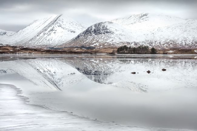 Barbara Jones | Blackmount Hills in Winter Rannoch Moor Scotland