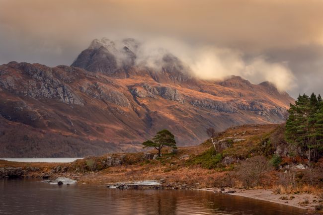 Barbara Jones | Slioch Early Morning Light Loch Maree Scotland.
