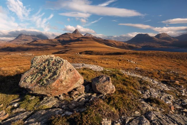 Barbara Jones | Inverpolly Hills in Autumn Aird of Coigach Scotland