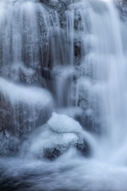 Barbara Jones | Highland Burn Icy Flow in Winter Scotland