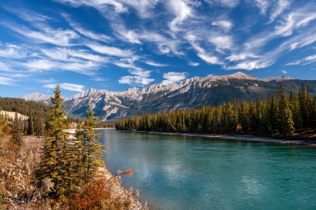 Barbara Jones | Athabasca River Cloudscape Jasper Alberta Canada