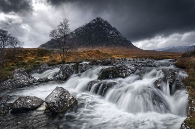 Barbara Jones | Buachaille Etive Mor Glen Etive Waterfalls Scotland