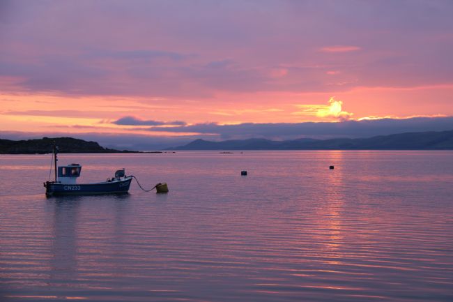 Elvia Worrall | Sunrise over Island of Gigha