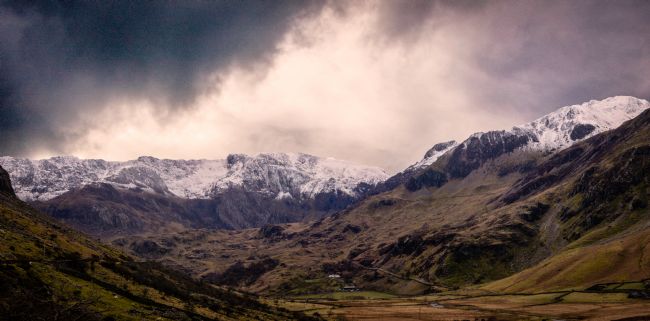 Warren Byrne | Storm Clouds Over Snowdonia Mountain Tops